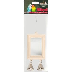 2 SIDED RECT. MIRROR WITH 2 BELLS